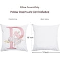 thumbnail image 5 of Pink Alphabet Throw Pillow Covers 18x18 Inch Cute Letter Decorative Cushion Covers for Sofa Couch Bedroom Chair Home Decor Adorable Square Letter Throw Pillows Protectors (W), 5 of 6