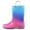 Blue-pink, variant on Bocca Kids Rainbow Rain Boots for Toddler Girls Sizes 2