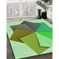 thumbnail image 2 of Ahgly Company Indoor Square Patterned Green Onion Green Area Rugs, 5' Square, 2 of 6
