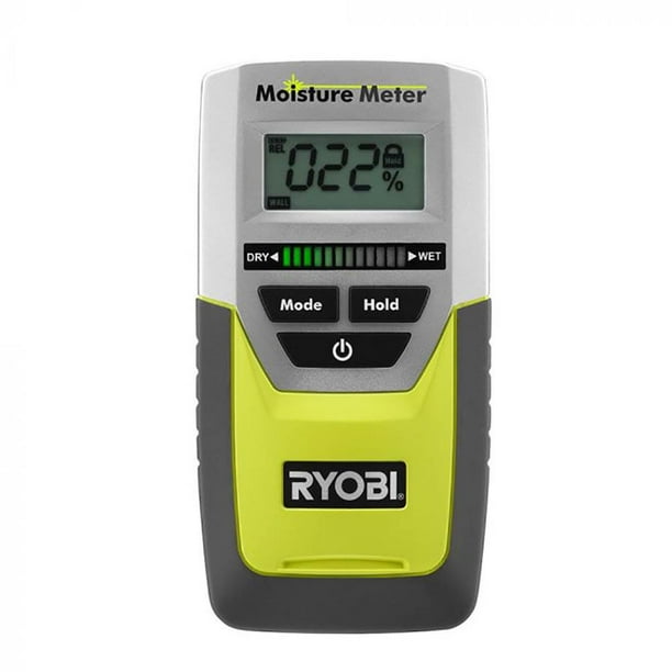 Ryobi Pinless Moisture Mold Detection Meter for Hardwood, Softwood and