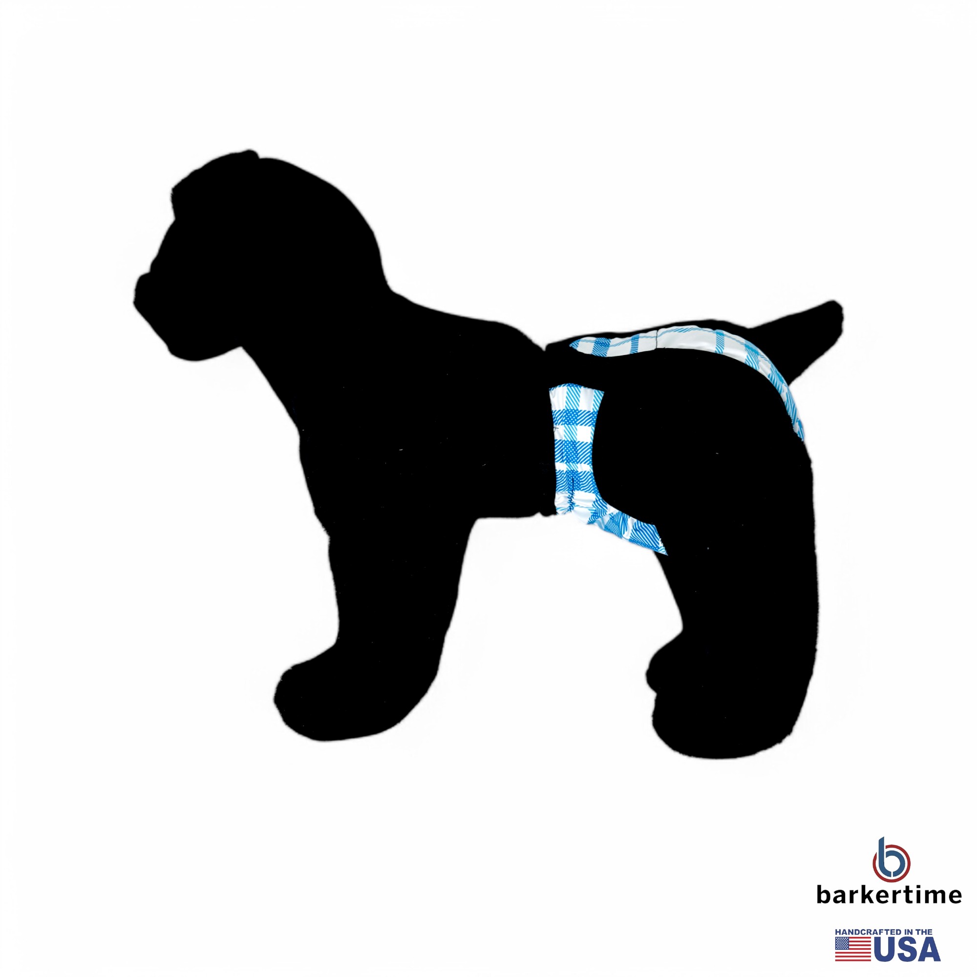 Barkertime Blue Plaid Dog Diaper Pull-up