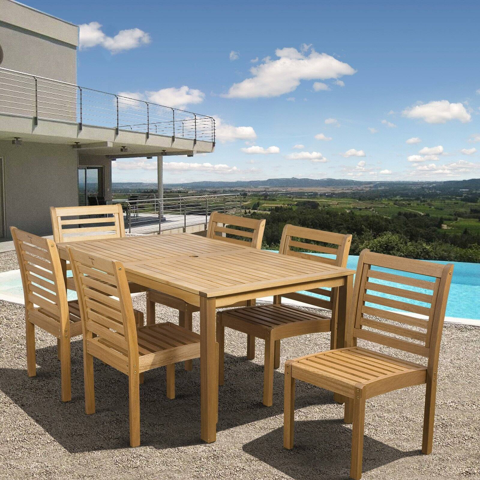 amazonia milano eucalyptus patio dining set