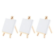 VERDANVERSE Mini Wood Display Easels 3Pcs White Decorative Triangle Easel Models For Photography Props
