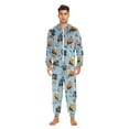 thumbnail image 3 of FORMRS Onesies Pajama for Adults Unisex Hoodie Winter Jumpsuit One Piece Sleepwear, Sizes S-2XL, Cartoon Hockey Pattern, 3 of 7