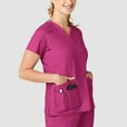 thumbnail image 3 of Wink WonderFLEX Women's Verity V-Neck Scrub Top, Hot Pink, M Regular, 3 of 4