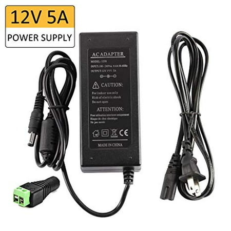 

LEDMO Power Supply Transformers LED Adapter 12V 5A Max 60 Watt Max for LED Strip