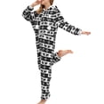 thumbnail image 3 of Women's Christmas Hoodie One-piece Pajamas Fleece Women's Fawn Snowflake Printed One Piece, 3 of 7