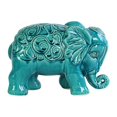 thumbnail image 1 of Urban Trends Collection 79014 Ceramic Standing Elephant Figurine- Turquoise, 1 of 1