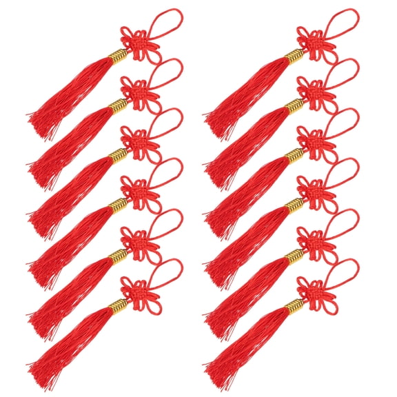 LOLIPPYY 20 Pieces Red Chinese Knot Tassels Hanging Decorations for Spring Festival and Lunar New Year Celebration