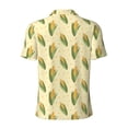 thumbnail image 4 of Rocae Yellow Corn for Men's Short Sleeve Polo Shirt, Quick Drying Performance Moisture Wicking Sports Men's Golf Shirt 4X-Large, 4 of 9