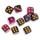 thumbnail image 3 of Dados acrílicos de seis caras D6 opacos de 12 mm para juegos de rol DND RPG. Negro Púrpura, 3 of 6