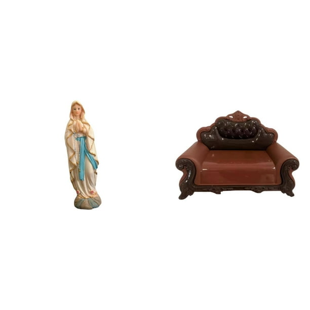 Estatua de María, Figura Religiosa, Colección Religiosa, Figura de Resina de una Dama, Modelo de Sofá en Miniatura para Casa de Muñecas, Dec