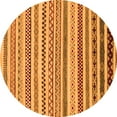 thumbnail image 1 of Ahgly Company Indoor Round Abstract Orange Modern Area Rugs, 3' Round, 1 of 4