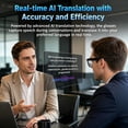 thumbnail image 5 of ouhos AI Smart Glasses with Camera, 4K HD Video & Photo Capture, Real-Time Translation, Recording Glasses with AI Assistant, Open-Ear Audio, Bluetooth, for Travel, Sport(3 Lenses), 5 of 6