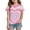 b-225Hot Pink1149, variant on T-Shirts Girls Summer Short Sleeve Heart Print Tee Color Gradient Casual Round Neck Shirt For Girls Trendy Tops