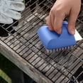 thumbnail image 1 of Cepillo de limpieza azul, herramienta de limpieza 2 en 1 para barbacoa, raspador para horno y parrilla, 1 of 2