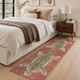 thumbnail image 4 of GENIMO 2'x8' Runner Rug, Washable Non Slip Soft Animal Print Hallway Runner for Kitchen Entryway Laundry Room, Dusty Rose, 4 of 13