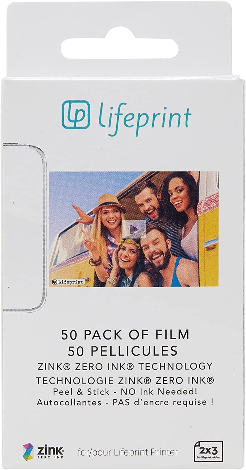 Lifeprint 2x3-Inch Instant Photo Paper Kit with Album, Case, Stickers, Markers – 50 Pack