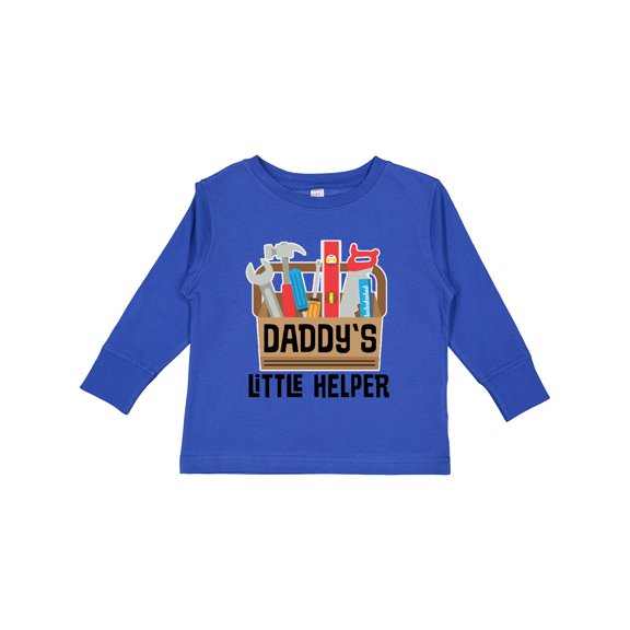 Inktastic Daddys Little Helper Tool Box Boys or Girls Long Sleeve Toddler T-Shirt