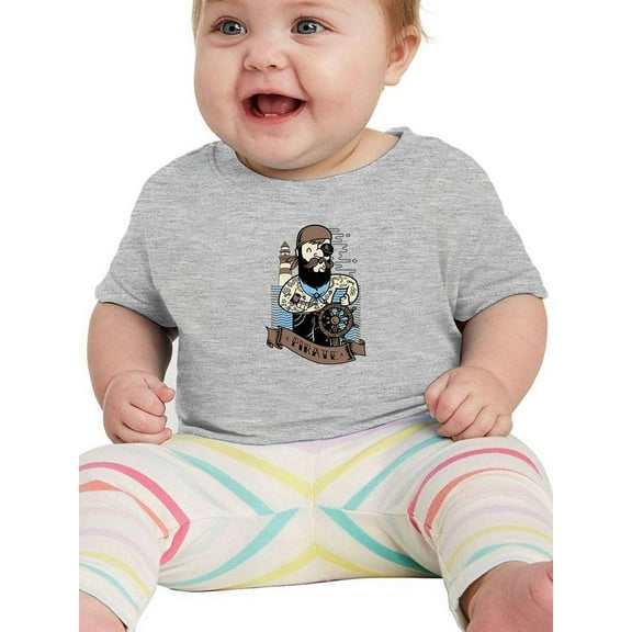 Pirate Sailor Man Art T-Shirt Infant -Image by Shutterstock,  24 Months