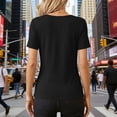thumbnail image 7 of tarylea Cute Tops for Women Short Sleeve Lace V Neck Slim Fitted Loungewear Dailywear T-Shirt Tees, 7 of 7