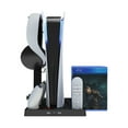 thumbnail image 3 of Universal Cooling Stand for PS5 & PS5 Slim (Disc/Digital Editions) - 3-in-1 Charging Dock with Dual DualSense Charger + 10-Game Disc Rack, Quiet Fans, Anti-Slip Base | PS5 Accessories, 3 of 5
