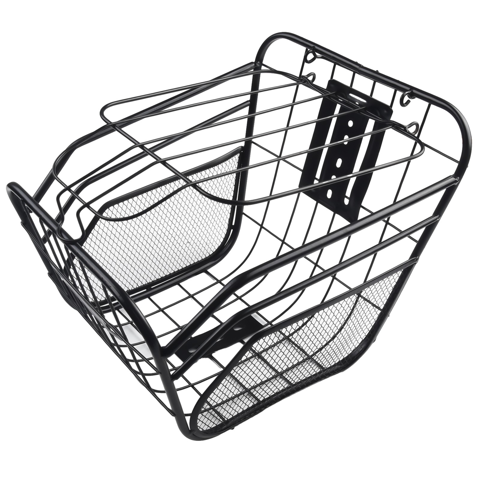 Tekuisi Electric Bicycle Basket Replacement Front Basket for Scooters E-Bike Storage Metal Frame 33X23X24cm Put Books Foods & Backpacks