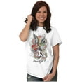thumbnail image 3 of Never Give Up Fight Skull Tattoo Plus Size Crewneck Graphic Tee Shirt Brisco Brands 2X, 3 of 5