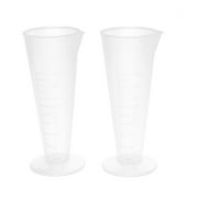 Angle View: Unique Bargains 2PCS 50mL 1.7oZ Plastic Conical Beaker Graduated Measuring Cylinder Cup Lab New