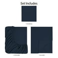 thumbnail image 6 of Mainstays Basic Value Microfiber Bed Sheet Set, Navy Blue, Twin, 3 Piece, 6 of 10