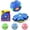 Blue, variant on Flat Ball Disc Toy, 2-in-1 Transforming Bouncing Ball with Colorful LED Lights, Pop-Up Flying Disc for Indoor and Outdoor Games