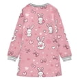 thumbnail image 6 of Girls' long-sleeved dress Rabbit Bow Love Heart Girls' A-line dress with ribbed cuffs Soft and comfortable, 6 of 6
