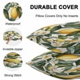 thumbnail image 4 of Waterproof Throw Pillow Covers Set of 2, 26x26 Inch Watercolor Lemon Decorative Pillowcases Outdoor Pillow Slip Cushion Covers Set for Couch Tent Green Yellow Fruit Country Flower, 4 of 7