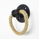 thumbnail image 5 of Anillo de toalla de cuerda, toallero de hierro fundido vintage para montaje en pared, toallero de baño de almacenamiento industrial, percha rústica para toallas de mano, 5 of 5