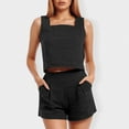 thumbnail image 4 of MKLEKYY Pantalones Cortos Deportivos Para Mujer Conjuntos De 2 Piezas Para Mujer Conjuntos A Juego Pantalones Cortos De Dos Piezas Tops Cortos Conjunto De Ropa De Moda, 4 of 4