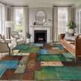 thumbnail image 2 of Bohemian Large Area Rugs 8x10 ft Modern Mottled Art Prints Geometric Plaid Patchwork Washable Rug Non Slip Indoor Carpet Absorbent Floor Mat for Living Room Bedroom Dining Room, 2 of 9