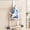 White Iron Natural Wood, variant on Ironing Board Hanger Over Door & Wall Mount, Heavy Duty 2-in-1 Ironing Board Holder with Storage Basket, Space Saving Laundry Room Organizer, Fits T/Y Boards