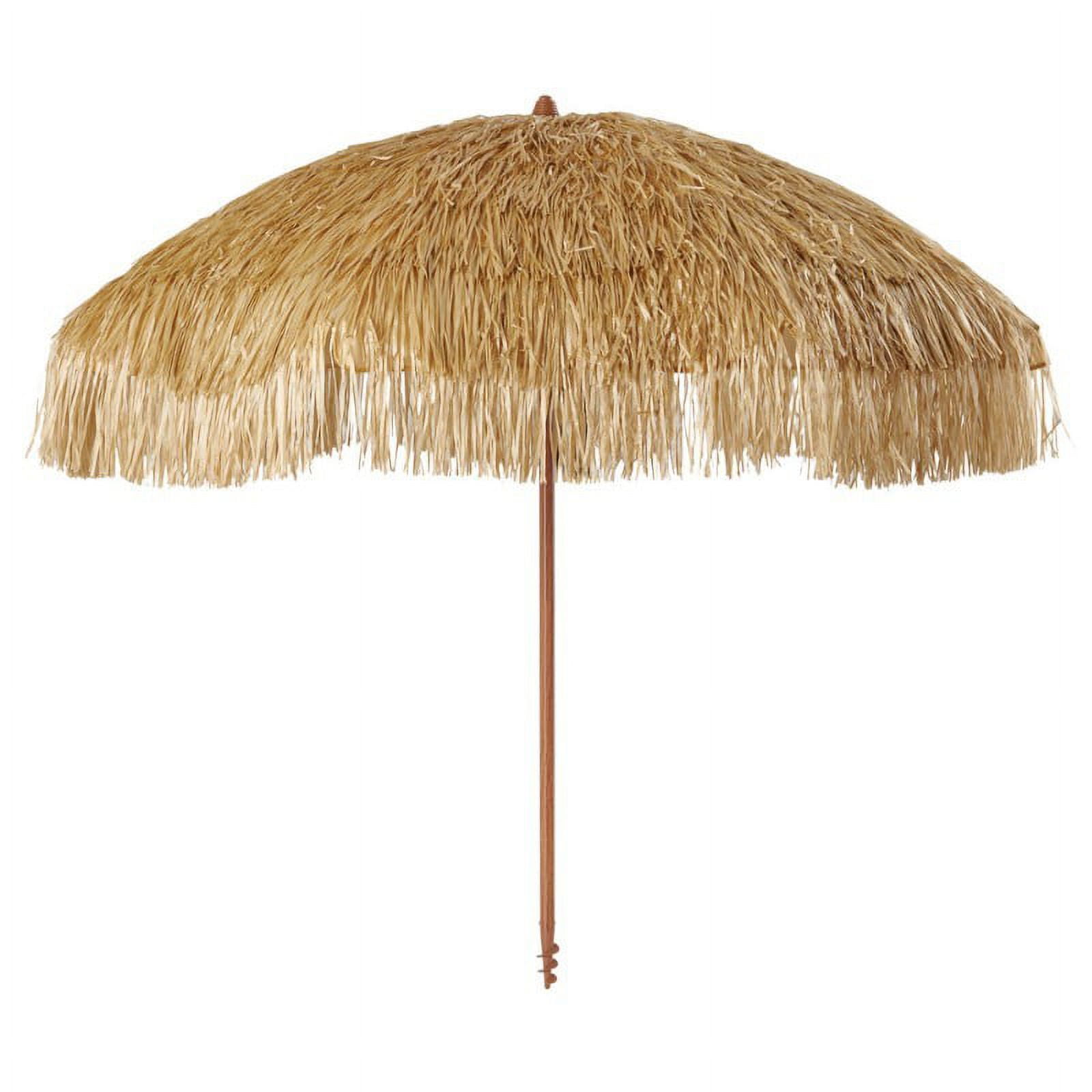 (2 pack) Mainstays 6 feet Thatched Tiki Umbrella Beach Umbrella, Sand Anchor