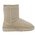 thumbnail image 2 of Dream Pairs Winter Snow Boots Kids Boys Girls Toddler Sheepskin Fur Warm Boots Shoes Toddler Warm Shoes Outdoor Winter Shorty-K Sand Size 1, 2 of 4
