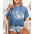 thumbnail image 5 of I Live Here Now Funny Raccoon Football Shirt for Women Game Day Tailgate Tee for Football Mom Blue Jean Shirt Medium, 5 of 7