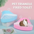 Purrfect Small Pet Toilet Detachable Triangular Hollow Rabbit Litter