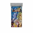 thumbnail image 2 of Fish Bedding Set with Sheet & Covers, Egyptian Red Sea Bottom View with Marine Creatures Top of Tribal Ocean Scuba Image, Printed Bedroom Decor 2 Shams, 4 Sizes, Multicolor, by Ambesonne, 2 of 3
