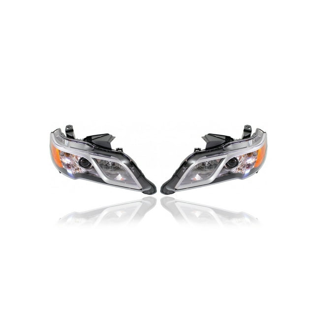 Headlight - Compatible/Replacement for '13-15 Acura RDX Tech-Package - HID With Fog Lamps - Pair, Left Driver + Right Passenger Set - 33101TX4A01, 33151TX4A01