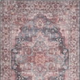thumbnail image 3 of 6' X 9' Multicolor Medallion Distressed Washable Area Rug, 3 of 5