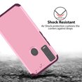 thumbnail image 4 of TJS for AT&T Motivate Max U668AA/Cricket Ovation 3 Phone Case, with Tempered Glass Screen Protector, Magnetic Support Dual Layer Drop Protection Impact Rugged Armor Cover (Pink), 4 of 6