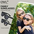 thumbnail image 3 of OWL Unisex Family Sunglasses Set – UV400 Protection, Impact-Resistant Polycarbonate Lens, Lightweight & Comfortable, Kids Polarized, Luxury Retro Design, Matching Style for Family Eyewear, Black, 3 of 8