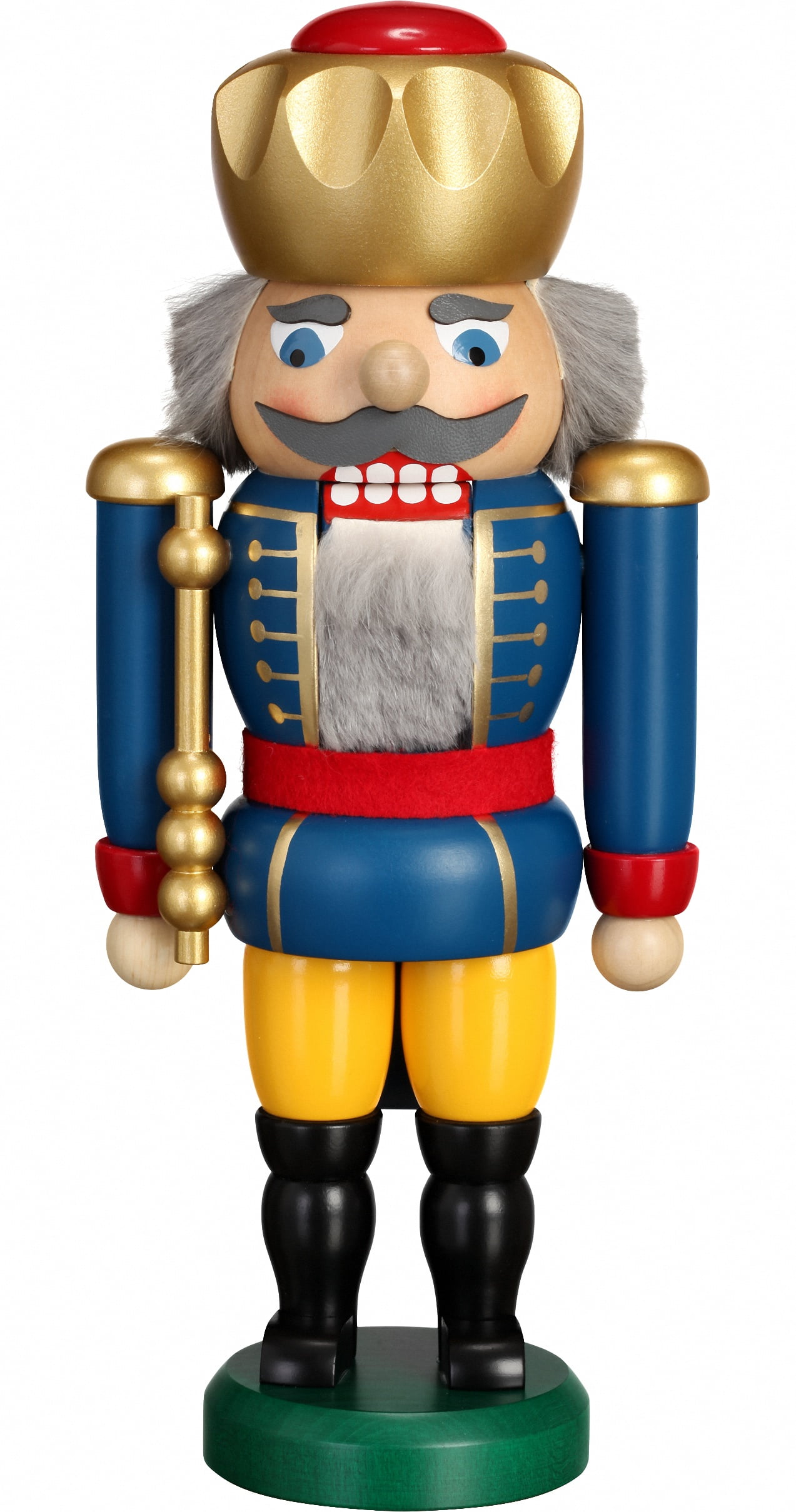 German nutcracker King blue, height 25 cm / 10 inch, original