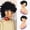 Black, variant on Afro High Puff Hair Bun Ponytail Drawstring With Bangs Synthetic Jerry Curly Mohawk Kinky Curly Fauxhawks Pony Tail Clip In On Ponytails For Women Hair Extensions With Six Clips