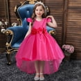 thumbnail image 2 of Vestido de novia de color sólido con flores tridimensionales para niñas europeas y americanas, vestido de princesa, vestido de actuación de anfitriona esponjoso para niñas de flores, 2 of 6