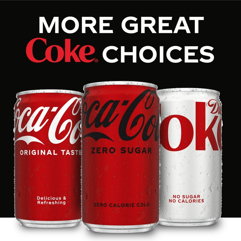 Coca-Cola Mini Soda Pop Soft Drink, 7.5 fl oz, 6 Pack Cans